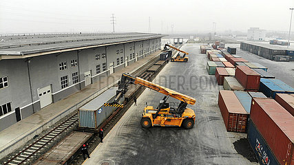 CHINA-JINAN-Güterzug EUROPE-BELT & ROAD (CN)