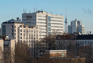 Berlin  Deutschland - Wohnbebauung in Berlin-Wedding mit Blickrichtung Alexanderplatz