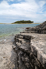Kroatien  Prementura - Aquatische Sedimente  Naturschutzgebiet Kap Kamenjak  an der Suedspitze Istriens