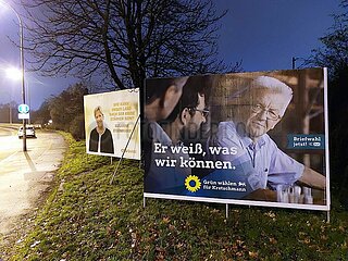 Wahlplakate zur Landtagswahl in Baden-Wuerttemberg 2021