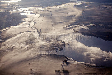 Deetz  Deutschland  Luftbildaufnahme der Havel mit dem Trebelsee