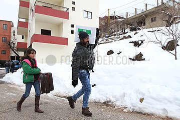 LIBANON-DENNIYEH-SNOW STORM-AFTERMATH