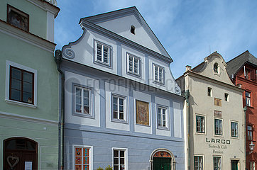 Cesky Krumlov  Tschechische Republik - Historische Fassaden in der Altstadt