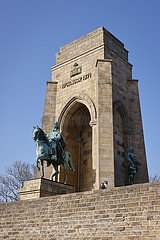 Kaiser-Wilhelm-Denkmal auf der Hohensyburg  Dortmund  Nordrhein-Westfalen  Deutschland