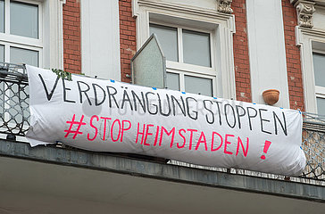 Berlin  Deutschland - Mieterprotest gegen den Immobilienkonzern Heimstaden