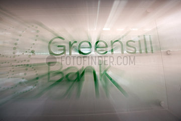 Deutschland  Bremen - Die insolvente Greensill Bank  Logo am Firmensitz
