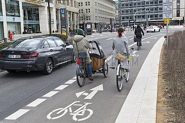 Fahrradspuren in Hamburg