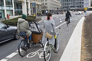 Fahrradspuren in Hamburg