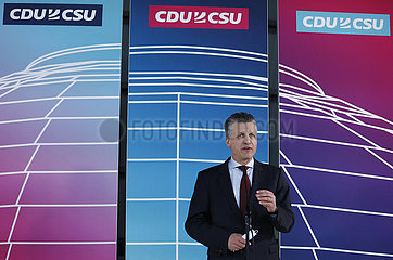 Pressekonferenz vor der Fraktionssitzung der CDU/ CSU  Reichstagsgebaeude  23. Maerz 2021