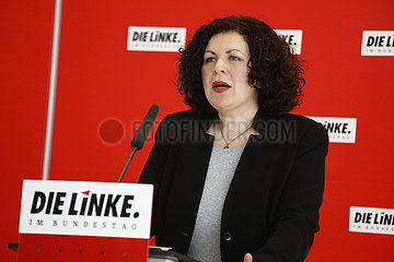 Pressekonferenz vor der Fraktionssitzung der Linken  Reichstagsgebaeude  23. Maerz 2021
