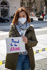 Kundgebung in Gedenken an die Opfer von Atlanta und gegen antiasiatischen Rassismus