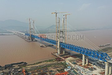 CHINA-ZHEJIANG-Hangzhou-RAILWAY-GRAND BRIDGE-CONSTRUCTION (CN)