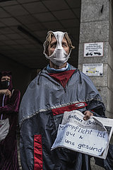 Protest against the restrictions due to the coronavirus in Berlin