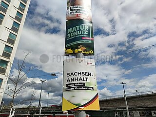 Wahlplakat zur Landtagswahl in Sachsen-Anhalt 2021