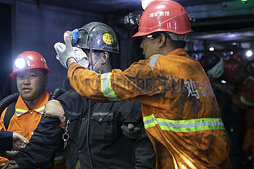 CHINA-HEILONGJIANG-jixi COAL-MINE UNFALLS Rettung (CN)