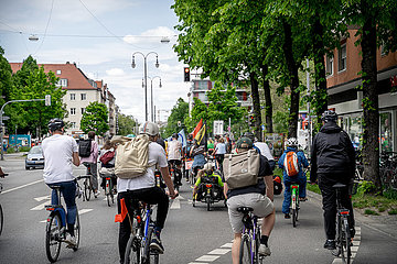 München: Fahrrad-Demonstration gegen Klimakrise & Autobahnausbau