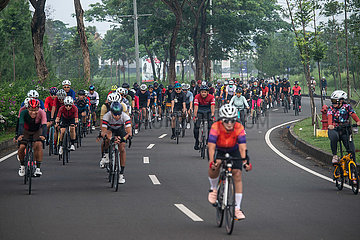 INDONESIEN-JAKARTA-COVID-19-URBAN TRAFFIC-Fahrradwege