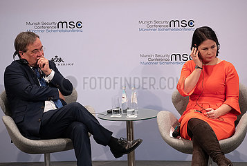 Bundestagswahl 2021: Annalena Baerbock und Armin Laschet bei der MSC