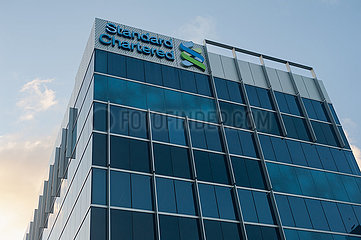 Singapur  Republik Singapur  Gebaeude der Standard Chartered Bank am Changi Business Park