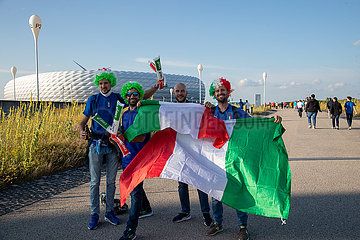 Italien vs Belgien Euro 2020: Fans reisen an