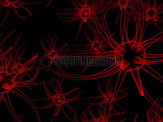 CGI Visualisierung: Neuronen  Gehirn