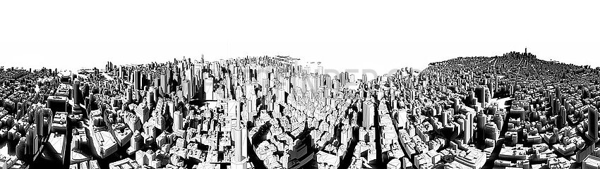 CGI Visualisierung: 360 grad Panorama: Manhattan  New York City