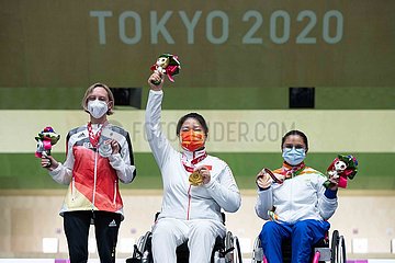 (Tokyo2020) Japan-Tokyo-Paralympics-Shooting-R8-Damen 50m Gewehr 3 Positionen Sh1 Finale