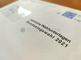 Briefwahlunterlagen zur Bundestagswahl 2021