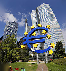 Panorama: Euro-Skulptur  Frankfurt am Main