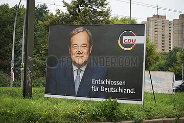 Wahlplakate zu den Bundestagswahlen 2021