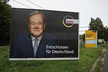Wahlplakate zu den Bundestagswahlen 2021
