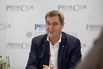 Markus Söder im Pressegespräch