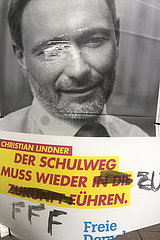 Christian Lindner  FDP Wahlplakt