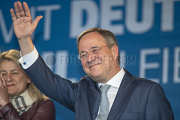 Armin Laschet  CDU  Kanzlerkandidat  Wahlkundgebung  Augsburg  17. September 2021