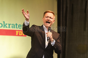 Wahlkampfveranstaltung der FDP mit Christian Lindner in München am 21.09.21