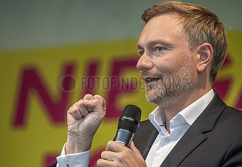 Christian Lindner  FDP-Vorsitzender  Wahlkundgebung  Muenchen  21. September 2021