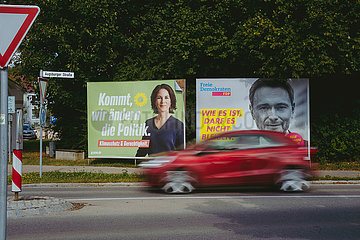 Wahlplakat Bundestagswahl 2021 einen Tag nach der Wahl