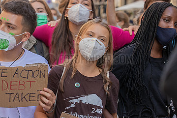 Greta Thunberg bei Klimastreik in Mailand
