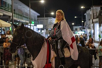 Zypern-Ayia Napa-mittelalterliches Festival-Parade