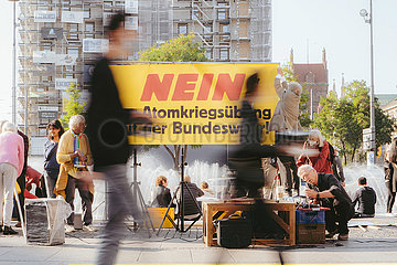 Protest-Aktion gegen die Atomkriegsübung der Bundeswehr am 09.10.21 in München