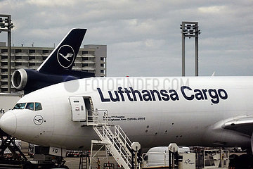 Frankfurt am Main  Deutschland  Boeing 777 der Lufthansa Cargo am Frankfurt Airport