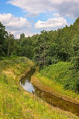 Renaturierte Boye  Nebenfluss der Emscher  Emscherumbau  Bottrop  Nordrhein-Westfalen  Deutschland