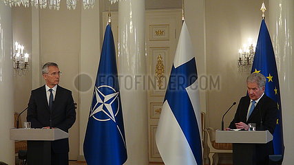 Finnland-Helsinki-Präsident-Nato-Chef-Treffen