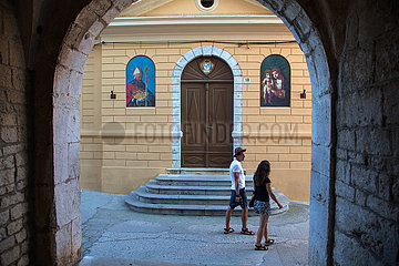 Kroatien  Krk Krk (Hauptstadt der Insel Krk) - roemisch-katholisches Bistum Bistum Krk