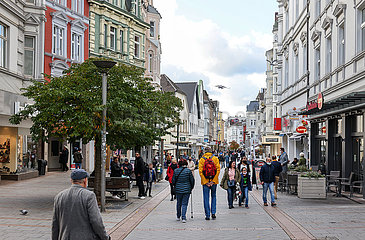 Fussgaengerzone in der Altstadt  Iserlohn  Nordrhein-Westfalen  Deutschland
