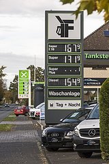 Tankstellen mit hohen Preisen