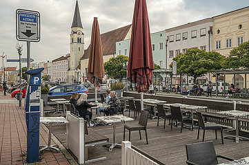 Stadtplatz  Muehldorf a. Inn  Oktober 2021