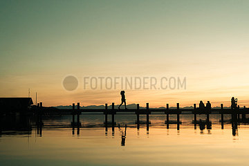 Starnberger See im Sonnenuntergang