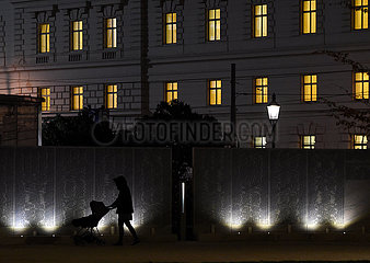 Österreich-Wien-Shoah-Wand der Namen Memorial-Inautation