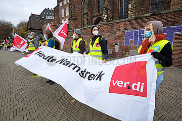 Deutschland  Bremen - Warnstreik der Gewerkschaft verdi